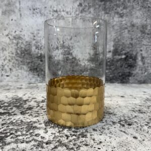 vase cylindre base doré 4x6